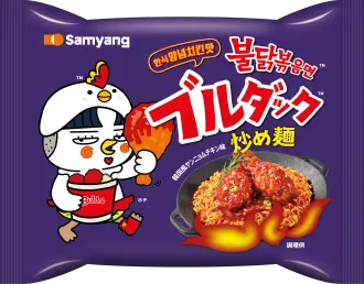 ヤンニョムチキン味ブルダック炒め麺のパッケージ